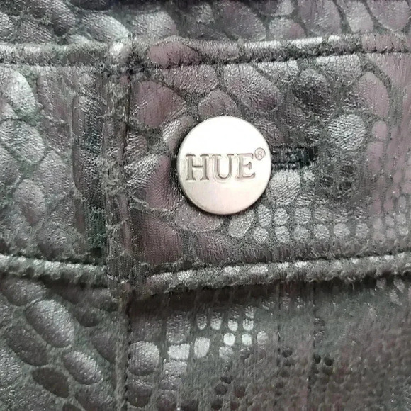 HUE Faux Leather Croc Pant - Picture 3 of 6